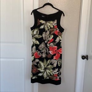 Black Floral dress. Great for Fall